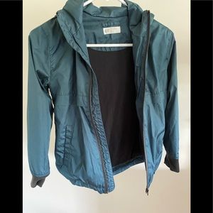 H&M Big Boys size 8-9 - teal windbreaker with hood